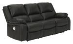 Calderwell Black Power Reclining Sofa - Lara Furniture