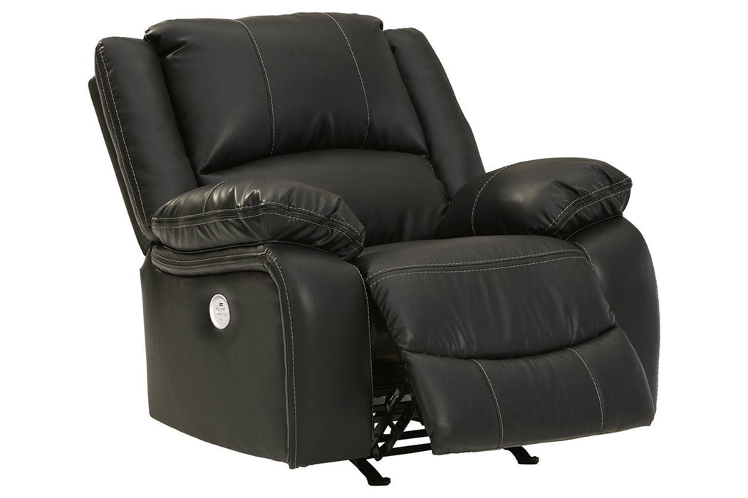 Calderwell Black Power Recliner - Lara Furniture