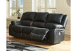 Calderwell Black Power Reclining Sofa - Lara Furniture