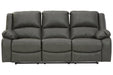 Calderwell Gray Reclining Sofa - Lara Furniture