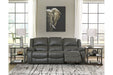 Calderwell Gray Reclining Sofa - Lara Furniture