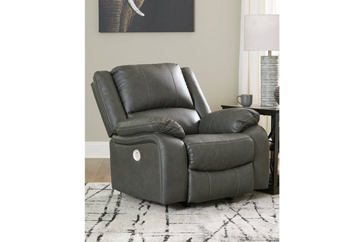 Calderwell Gray Power Recliner - Lara Furniture