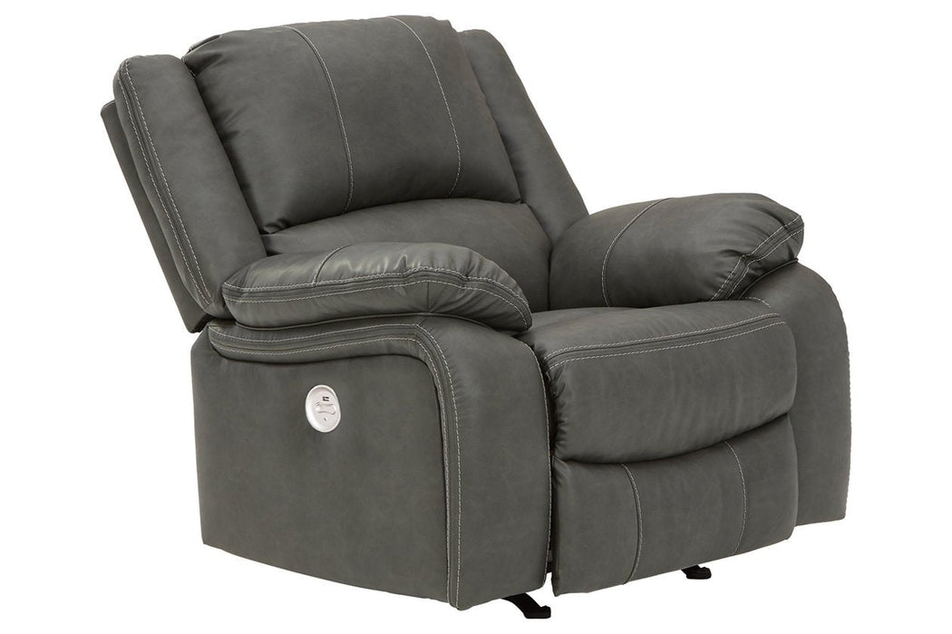 Calderwell Gray Power Recliner - Lara Furniture