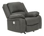 Calderwell Gray Power Recliner - Lara Furniture