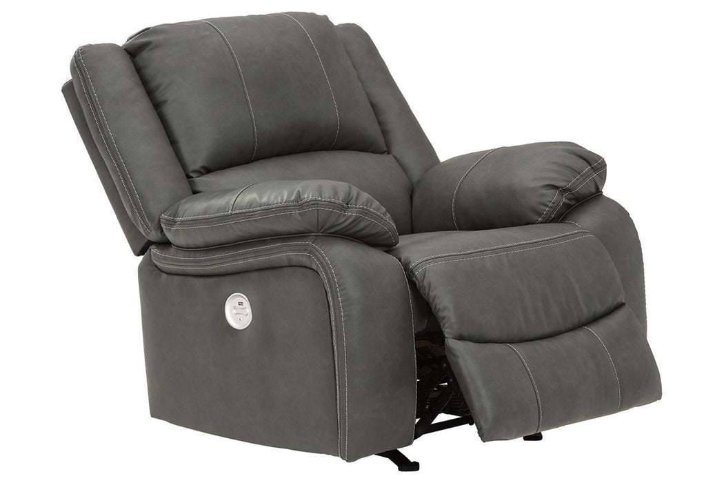 Calderwell Gray Power Recliner - Lara Furniture