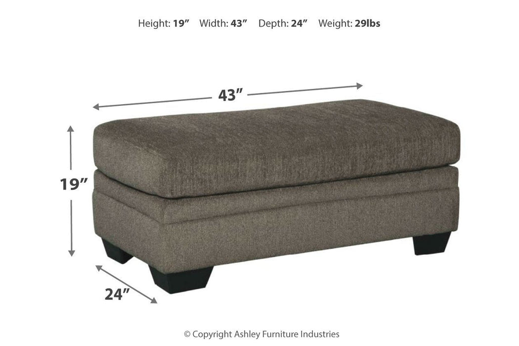 Dorsten Slate Ottoman - Lara Furniture