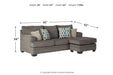 Dorsten Slate Sofa Chaise - Lara Furniture