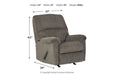 Dorsten Slate Recliner - Lara Furniture