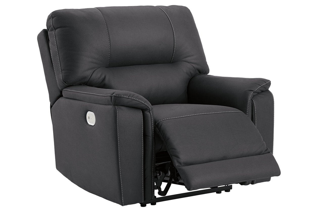 Henefer Midnight Power Recliner - Lara Furniture