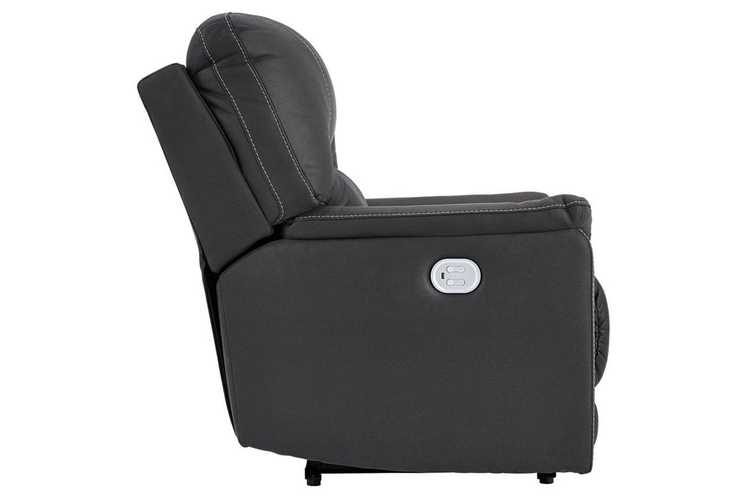 Henefer Midnight Power Recliner - Lara Furniture