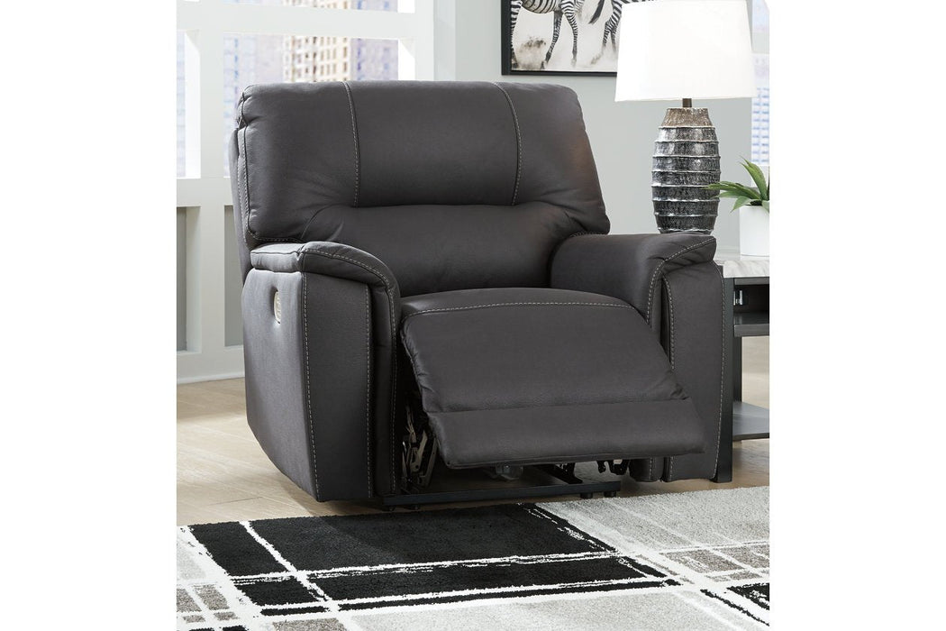 Henefer Midnight Power Recliner - Lara Furniture