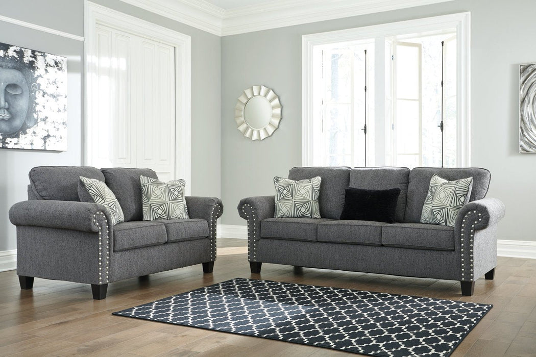 Agleno Charcoal Sofa - Lara Furniture
