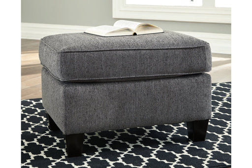 Agleno Charcoal Ottoman - Lara Furniture