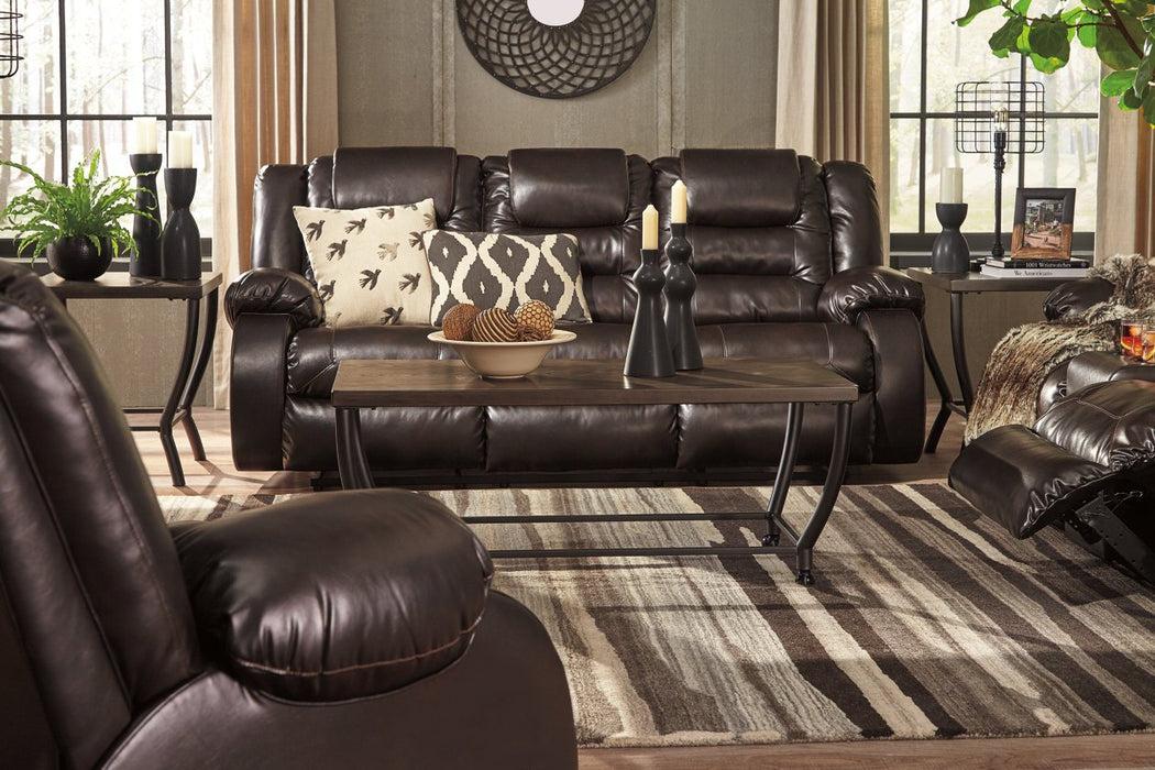 Vacherie Chocolate Reclining Sofa - Lara Furniture