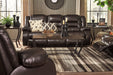 Vacherie Chocolate Reclining Sofa - Lara Furniture