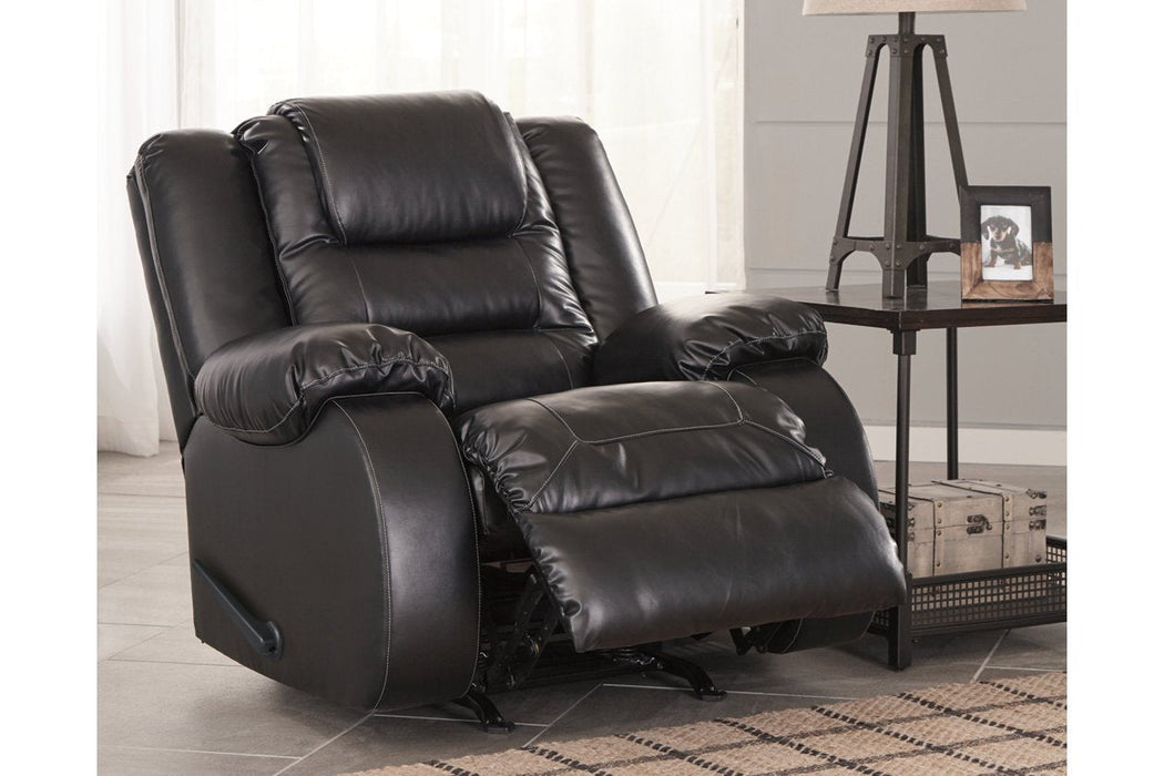 Vacherie Black Recliner - Lara Furniture