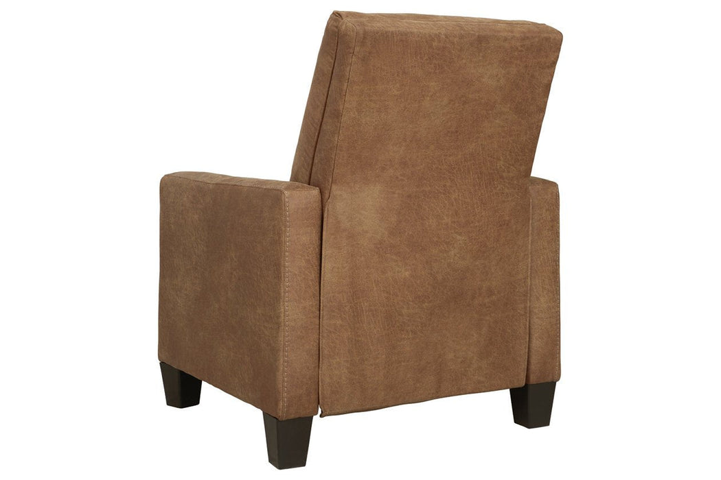 Dattner Caramel Recliner - Lara Furniture