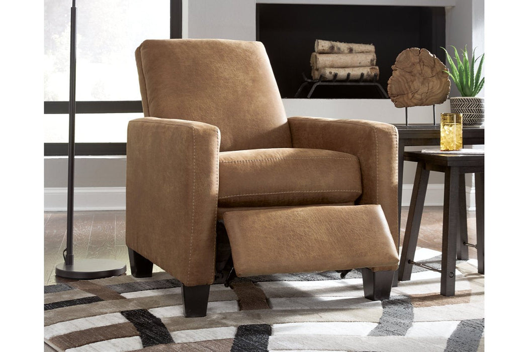 Dattner Caramel Recliner - Lara Furniture