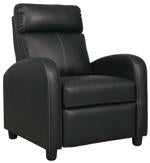 Declo Black Recliner - Lara Furniture