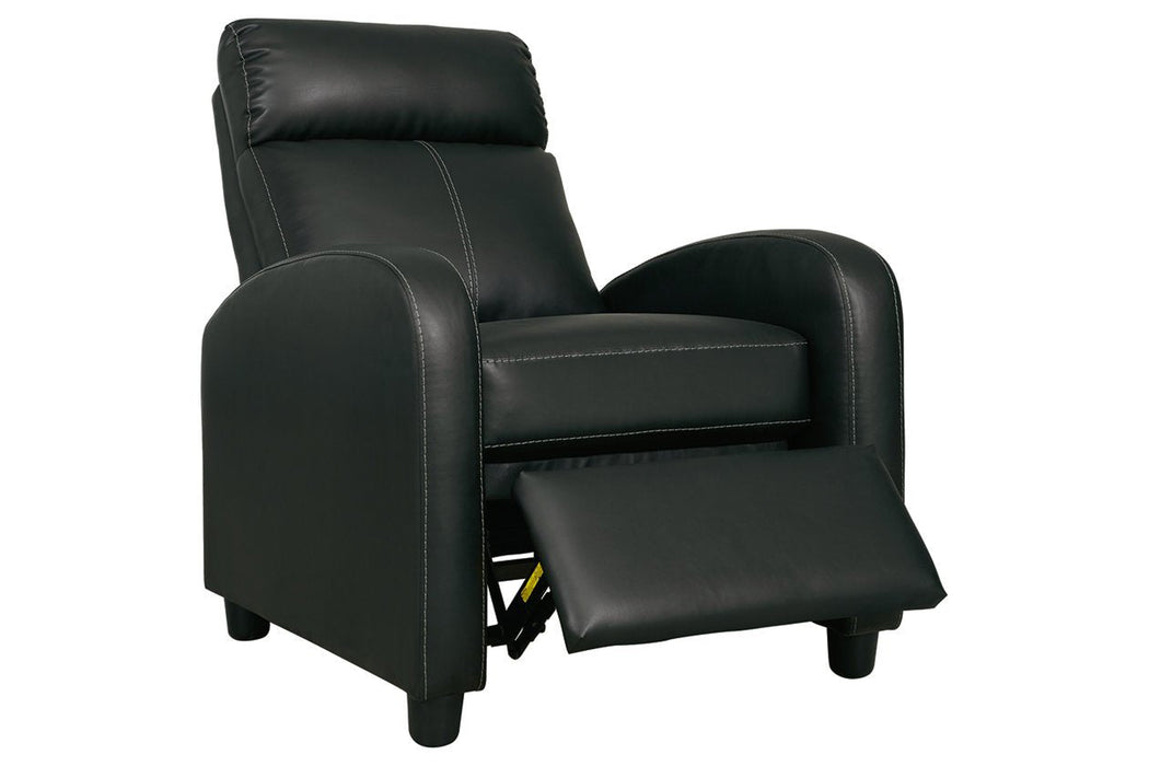 Declo Black Recliner - Lara Furniture