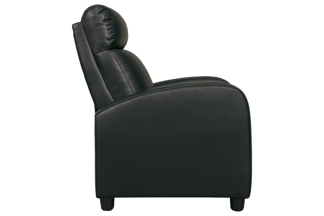 Declo Black Recliner - Lara Furniture