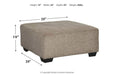 Ballinasloe Platinum Oversized Ottoman - Lara Furniture