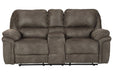 Trementon Graphite Power Reclining Loveseat with Console - Lara Furniture