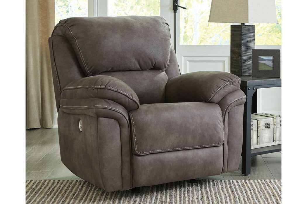 Trementon Graphite Power Recliner - Lara Furniture