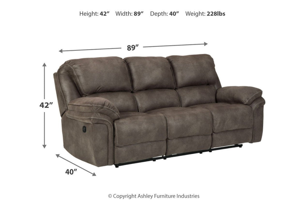 Trementon Graphite Reclining Sofa - Lara Furniture