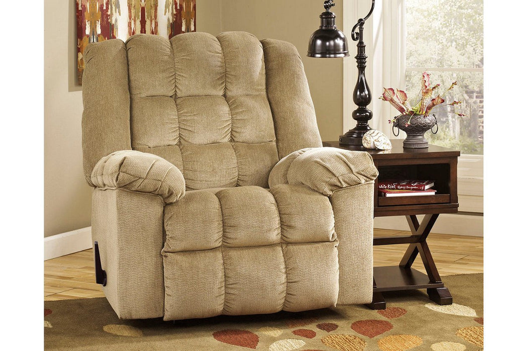 Ludden Sand Recliner - Lara Furniture