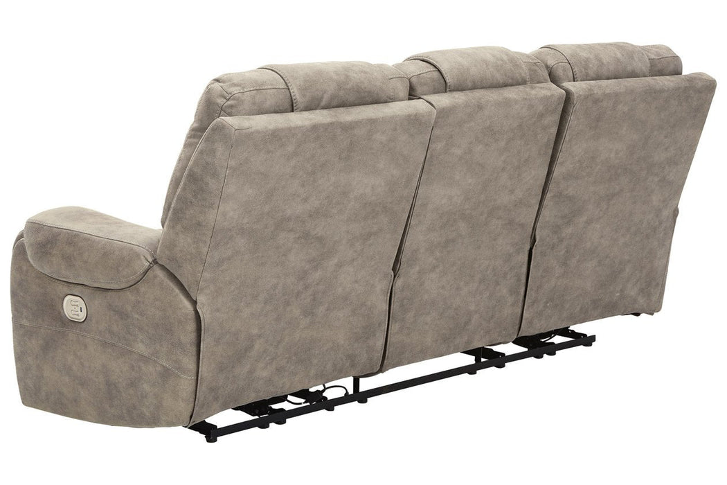 Yacolt Fog Power Reclining Sofa - Lara Furniture