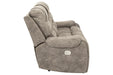 Yacolt Fog Power Reclining Sofa - Lara Furniture