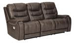 Yacolt Walnut Power Reclining Sofa - Lara Furniture