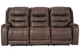 Yacolt Walnut Power Reclining Sofa - Lara Furniture