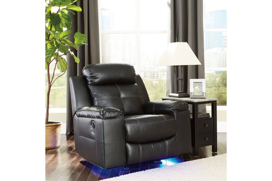 Kempten Black Recliner - Lara Furniture