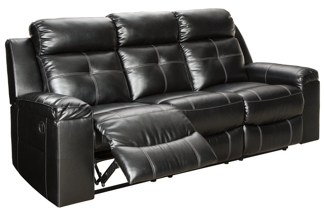 Kempten Black Reclining Sofa - Lara Furniture