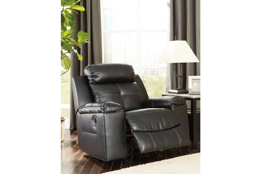 Kempten Black Recliner - Lara Furniture