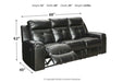 Kempten Black Reclining Sofa - Lara Furniture