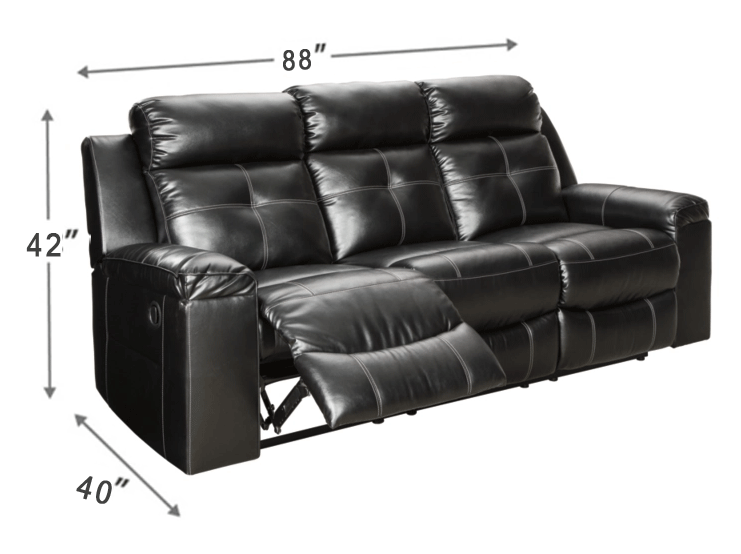 Kempten Black LED Reclining Living Room Set