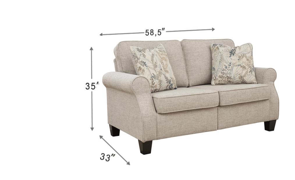 Alessio Beige Loveseat