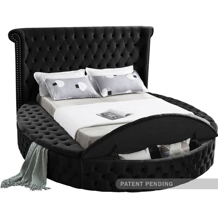 Luxus Velvet Black King Bed (3 Boxes)