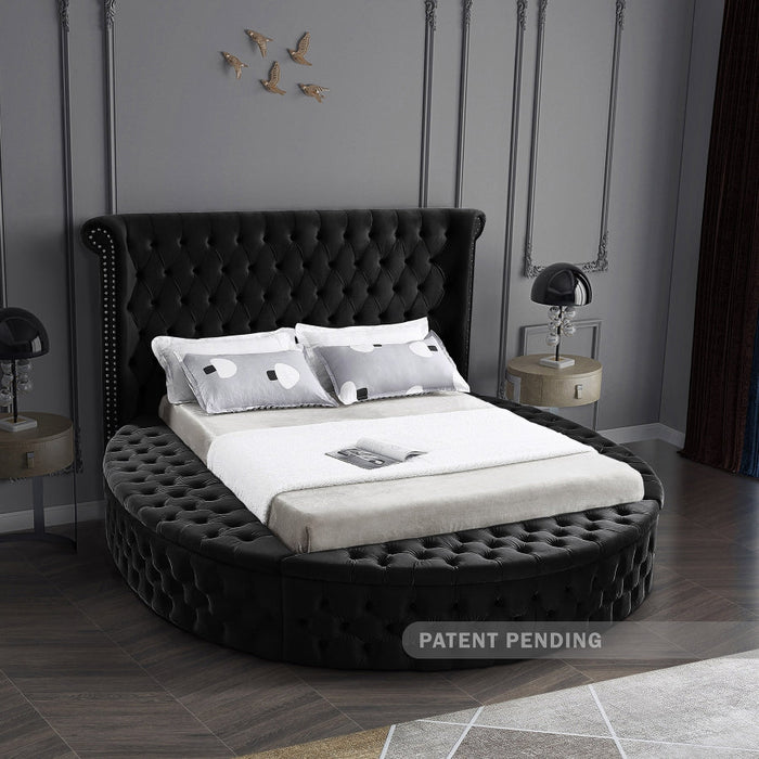 Luxus Velvet Black King Bed (3 Boxes)