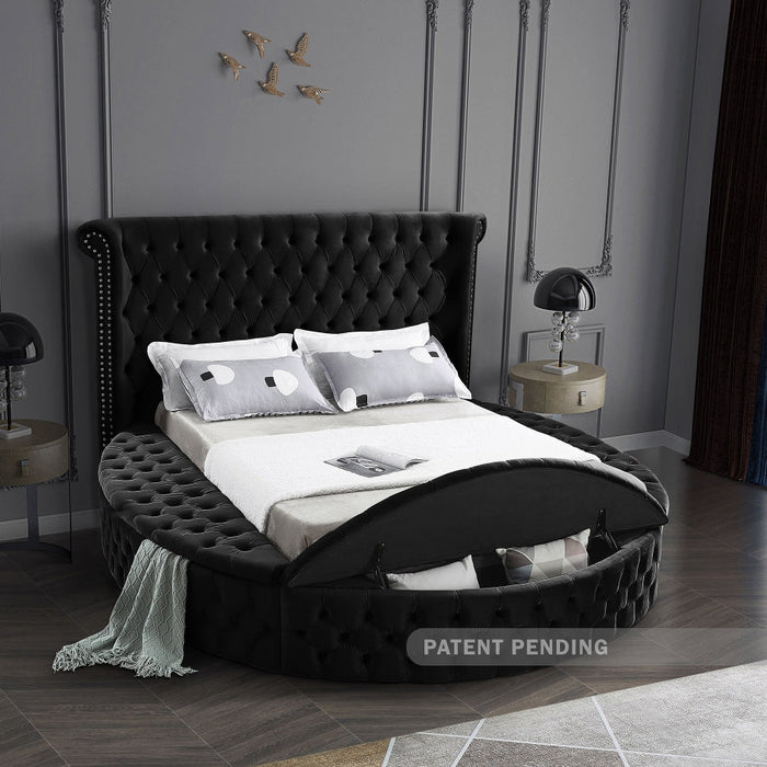 Luxus Velvet Black King Bed (3 Boxes)