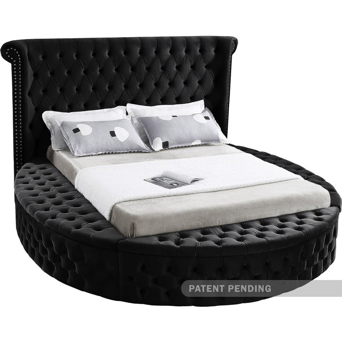 Luxus Velvet Black King Bed (3 Boxes)
