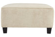 Abinger Natural Oversized Accent Ottoman - Lara Furniture