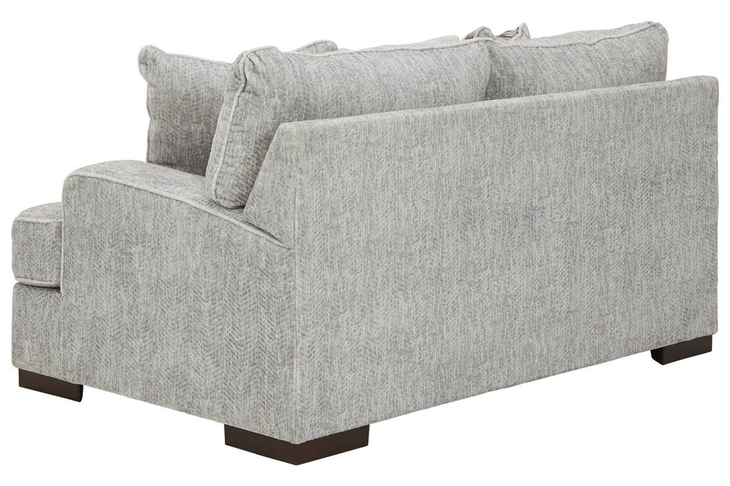 Mercado Pewter Loveseat - Lara Furniture