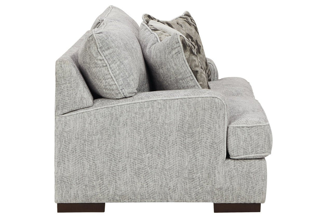 Mercado Pewter Loveseat - Lara Furniture