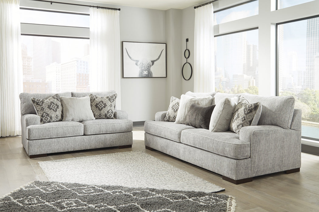 Mercado Pewter Living Room Set - Lara Furniture