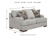 Mercado Pewter Loveseat - Lara Furniture