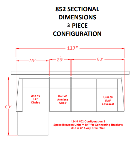 Ingleside LAF Sectional Set